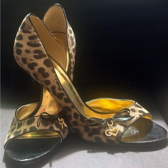 Guess by Marciano Animal Print Peep-Toe Heels Size 10 - Picture 1 of 16